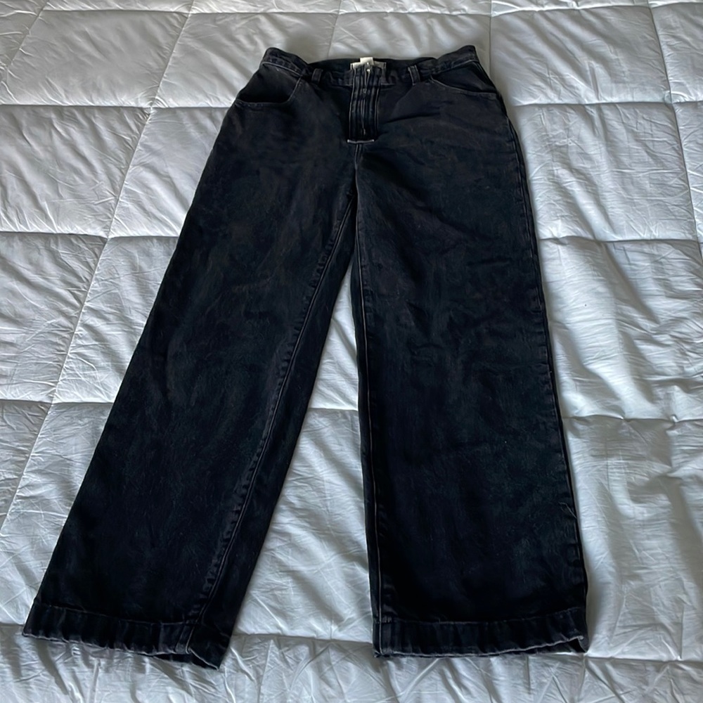 Madewell black perfect vintage wide leg jeans